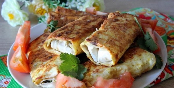 Лаваш с яйцом и луком