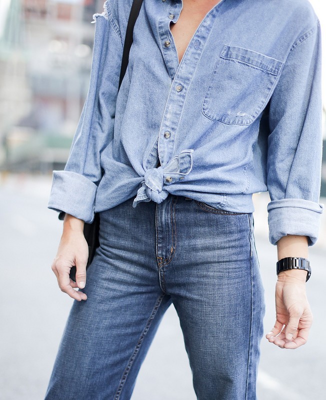 Джинсовая рубашка. Denim shirt. 