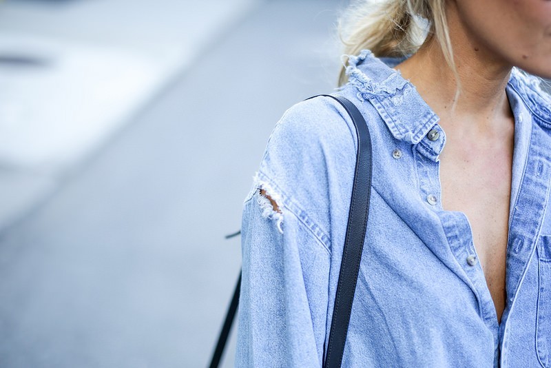 Джинсовая рубашка. Denim shirt. 