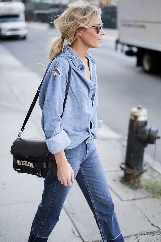 Джинсовая рубашка. Denim shirt. 