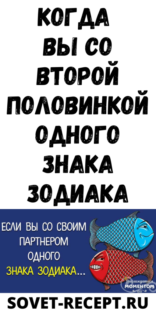 Когда вы со второй половинкой одного знака зодиака