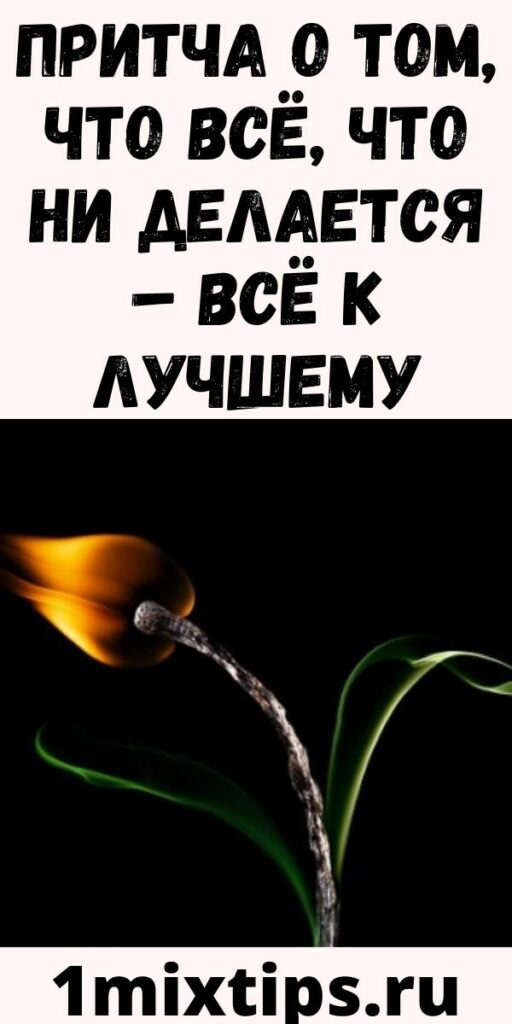 Притча о том, что всё, что ни делается – всё к лучшему