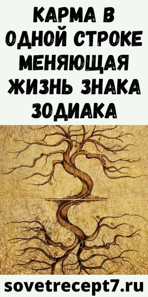 Карма в одной строке меняющая жизнь Знака Зодиака